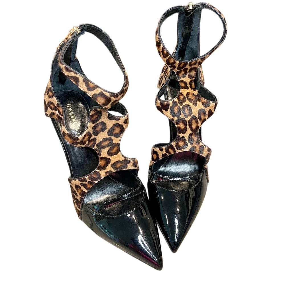 Tamara Mellon (Co-founder Of Jimmy Choo) Leopard Print and Black Women's Heels